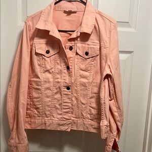 Woman Within Light Pink Jean Jacket